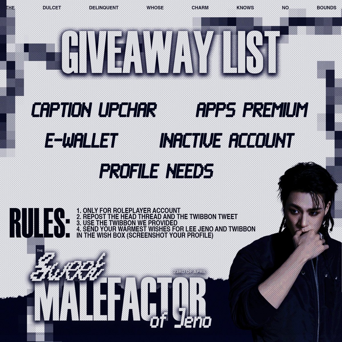 Join us in celebrating Jeno's birthday by sharing your heartfelt wishes! And don't miss out on the excitement of our giveaway, where every wish has a chance to shine! Follow the rules to get a bigger chance of winning.