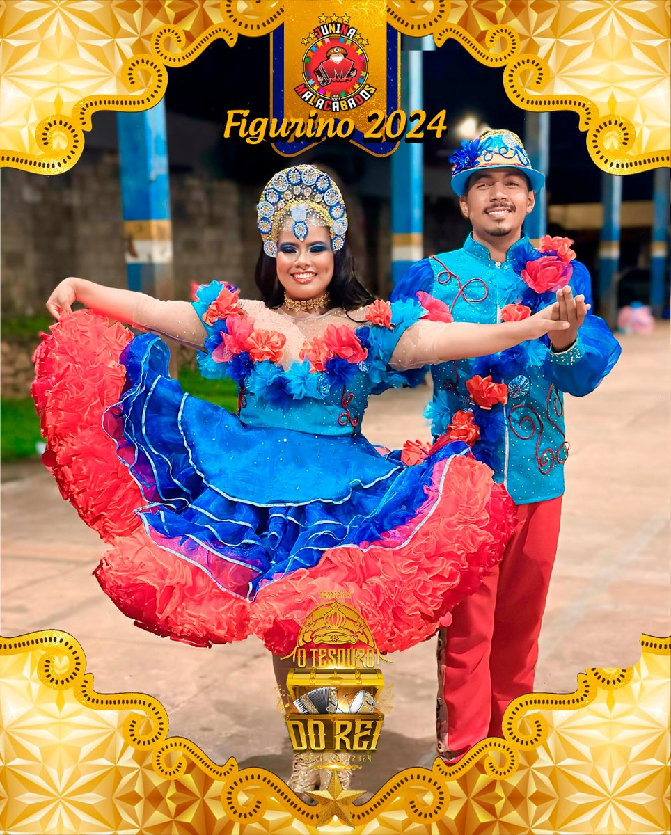 junina16's tweet photo. Apresentamos nosso figurino oficial dos brincantes e dos destaques da Junina Malacabados para o espetáculo 2024 “O Tesouro do Rei”. Nosso figurino remete a alegria da nossa história cheia de irreverência e claro, muito forró, xaxado e baião! https://t.co/16UmAITNtW