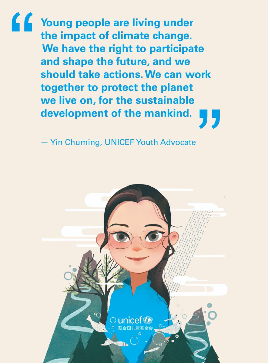 Young people should take climate actions, says Yin Chuming, UNICEF China Youth Advocate. What better time to start than #EarthDay?