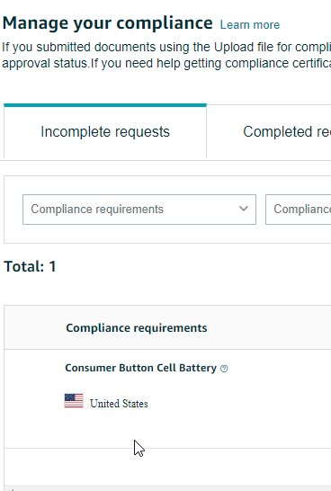 fba_realist's tweet image. Has anyone received a listing compliance violation and needs to appeal with documents for “Consumer Button Cell Battery Compliance Requirements”? How do we deal with this? @AmazonASGTG 
#Amazonseller #buttoncell #battery #compliance #appeal