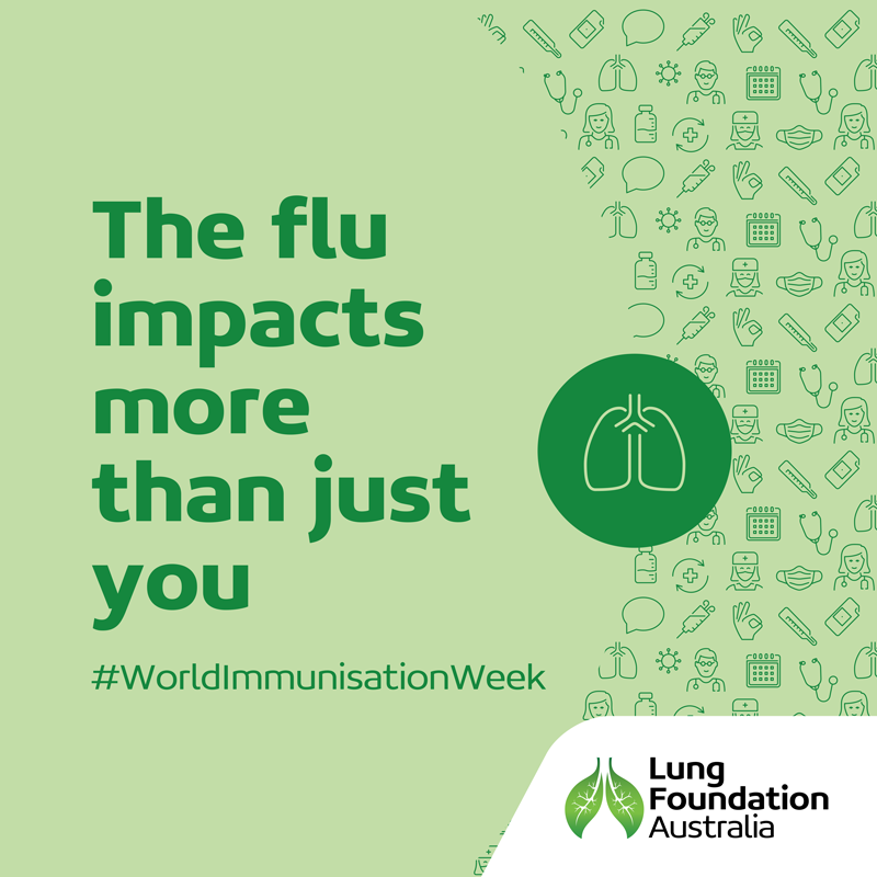 Did you know last year, only 30% of Australians aged 15-64 years received the flu jab? Even if you aren’t at high risk of flu, your vaccination helps protect others that are. Learn more: lungfoundation.com.au/patients-carer…