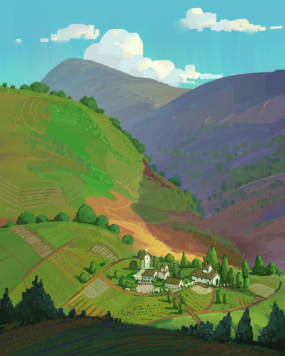 pinterest art
#art #illustration #conceptart #painting #sketch #sketchvsfinal #sketching #drawing #dwellings #architectureart #pencilart #backgroundart #environmentart #building #greenery #churchart #mountainview #farms #mountainrange