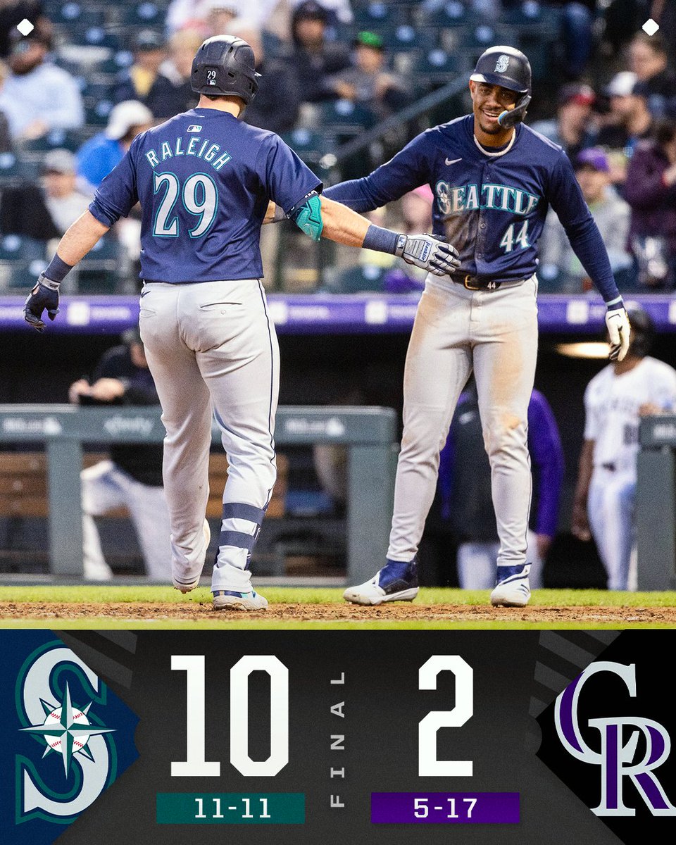 The @Mariners win 2 out of 3 in Colorado.