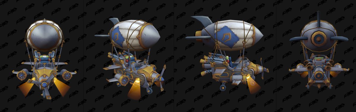 Here's our first look at all the customization options for the flying airship mount coming from Delves in the War Within! #WarWithin #Warcraft wowhead.com/news/flying-ai…