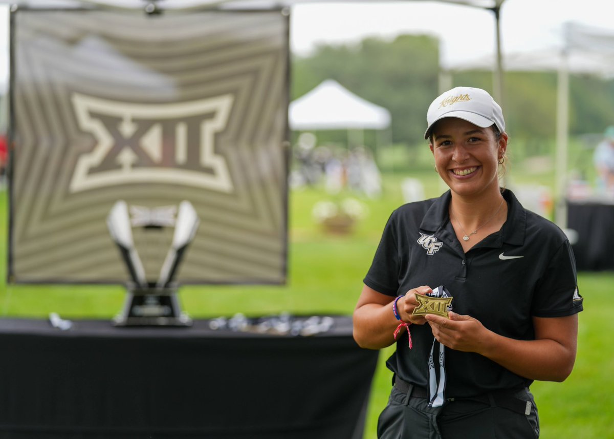 a record-breaking week at our first Big 12’s 🤠 thrilled to hold the lowest score in conference history with a 64 alongside @brysondechambeau 😎