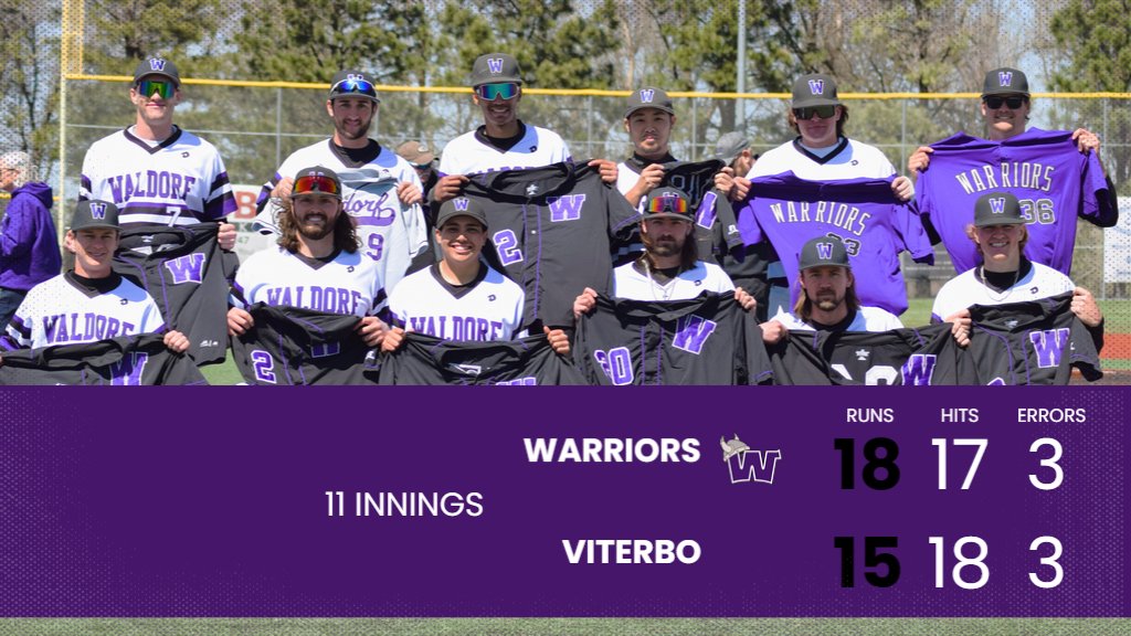 It was a senior day the @WaldorfBaseball team will never forget. Down 12-2 in the 7th, Waldorf storms back and wins 18-15 in 11 innings on a walk-off grand slam! Congrats to the seniors on great careers and good luck the rest of the season.