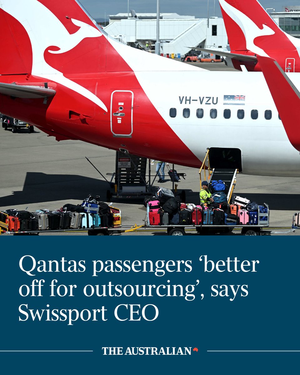 Swissport’s global chief Warwick Brady says passengers are better off as a result of Qantas’ decision to outsource its ground handling operations: bit.ly/3xJPxSR