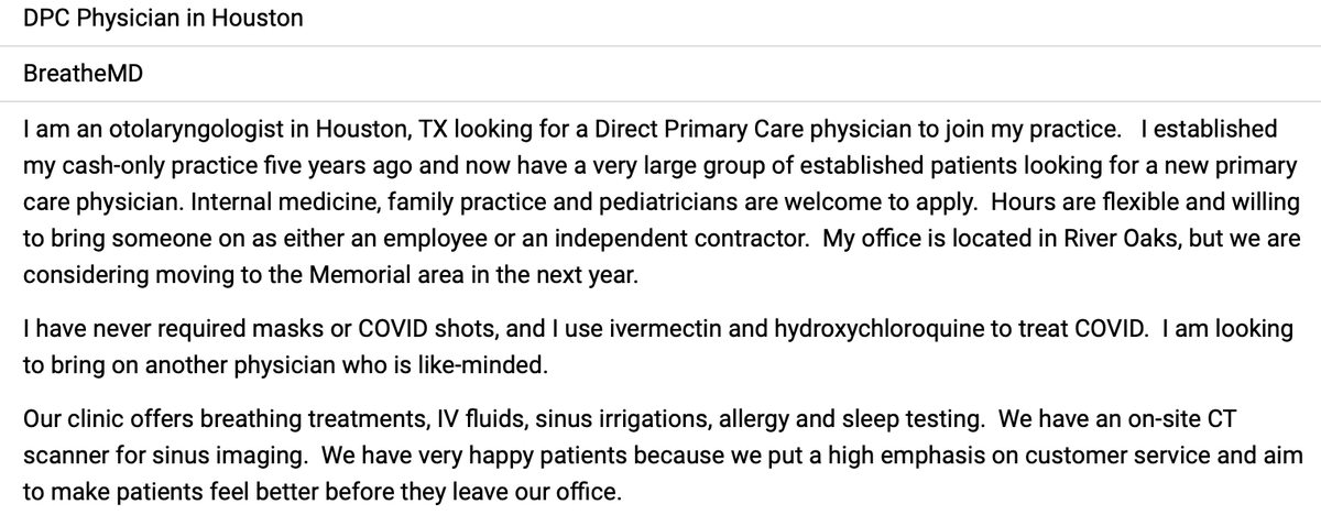 Looking for a DPC physician to join my practice. #jobs #MedTwitter #dpc @AAPSonline