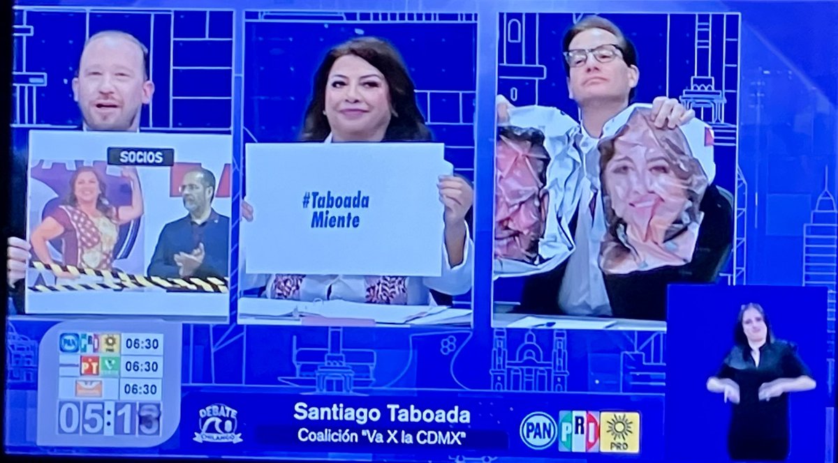 El #DebateChilango en una imagen.