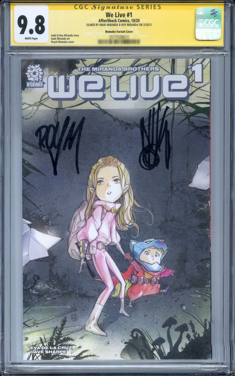 Just added to the website! We Live #1 (2021) Peach Momoko Kickstarter Variant CGC Signature Series, 9.8, White Pages. See more at EHTcomics.com
