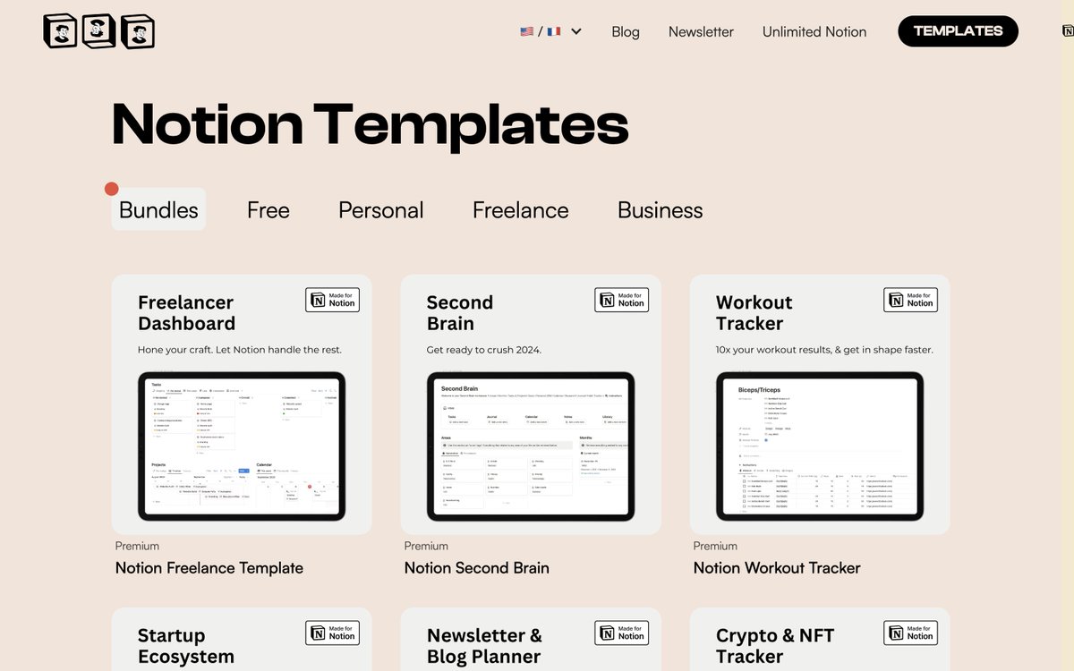 Side project for sale! - $120,000 USD - check out Notion Templates - Notion Templates & Content Business - sideprojectors.com/project/41890?… @sideprojectors #sideproject #makers #entrepreneur #notion-templates