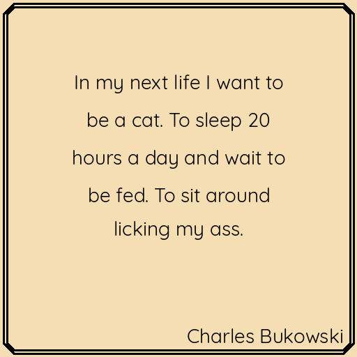 Words of wisdom. #CharlesBukowski