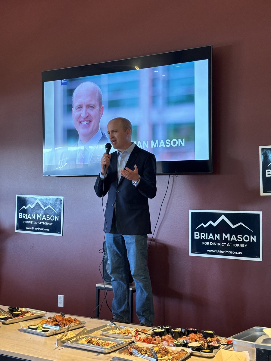Thrilled to support my friend @BrianMasonCO in his race to be reelected as the District Attorney for @da17colorado. Brian is a talented prosecutor who prioritizes public safety. We have been well served by his leadership. #copolitics