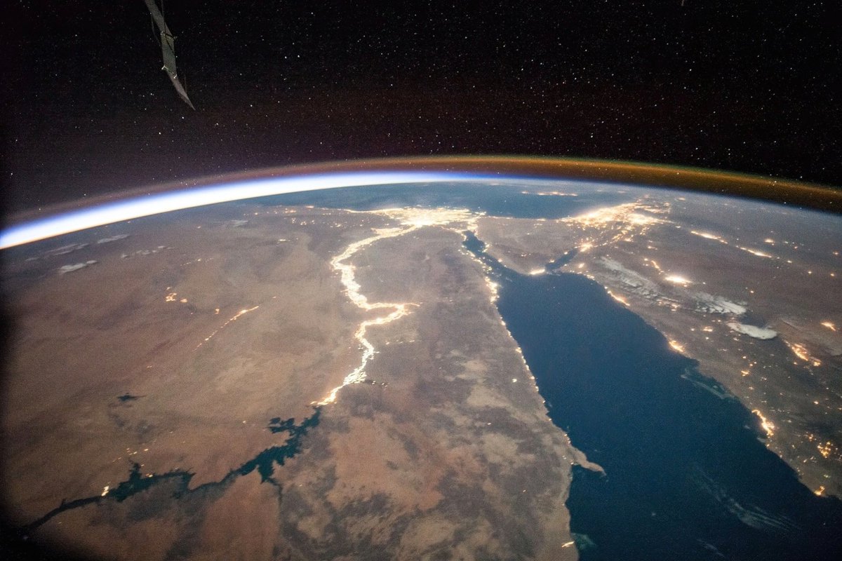 World longest river Nile river space view from ISS. Looking amazing. #nileriver #iss