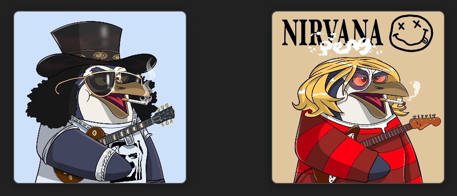 cendolsead's tweet photo. GM AWESOME PENGEOPLE
2 Pengs legendary rockers will be drop today @mallow__art today
Letsss rockin peng!!
#mallowart #solana #SolanaNFT #solanacommunity #nftpenguin #NFTCollection #nftcollectors https://t.co/eg8zHpT2zn