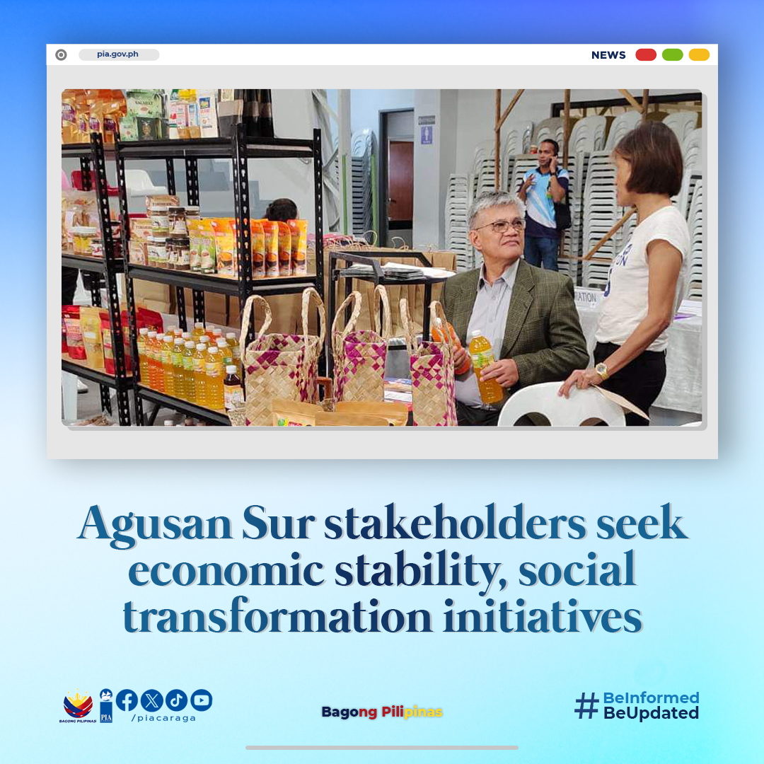 NEWS | Agusan Sur stakeholders seek economic stability, social transformation initiatives

Full story here: surl.li/svath

#PIACaraga
#BeInformed
#BeUpdated
#BagongPilipinas