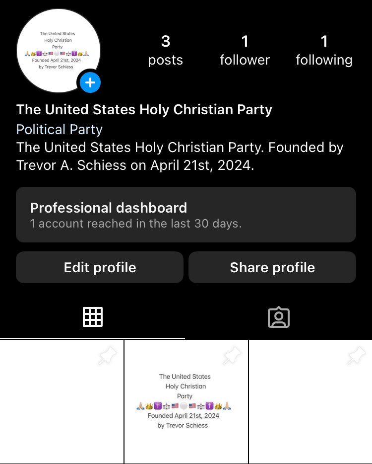 TrevorSchiess33's tweet photo. The announcement that I have to make is that I created a political party based in Christian Faith. A party that will be led by Jesus. A political party that will use its scripture to lead this nation back to its original ways which I hope will bring about revival. ⚪️🇺🇸 https://t.co/bktdhmXuTg