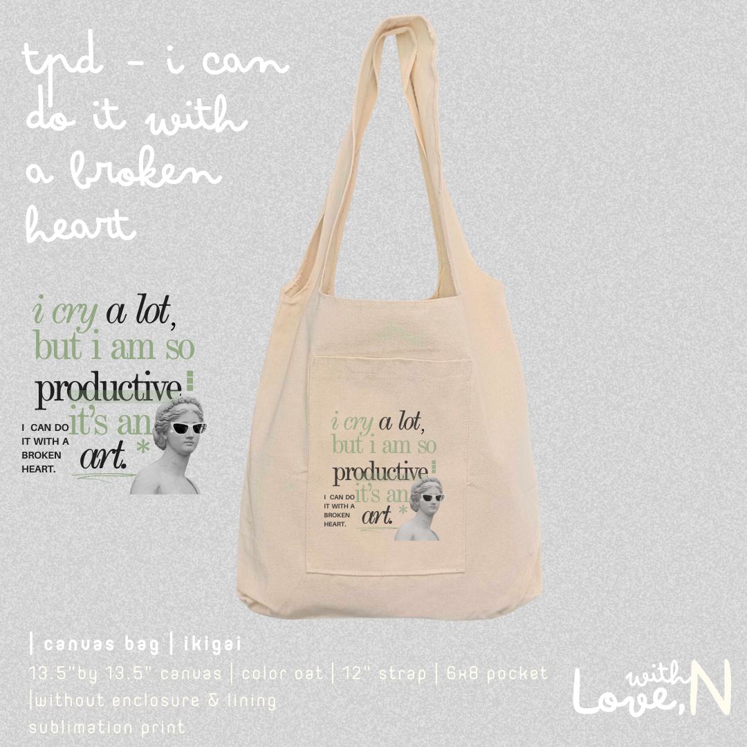 _with_love_N's tweet photo. Tortured Poets Department - I Can Do It With a Broken Heart  Canvas Bag

— onhand
—   280php

ꔛ  sublimation print
ꔛ available now in Shopee and Tiktok ! 

⌗ tsuno canvas japanese bag taylor swift tpd https://t.co/fCD7pGmnfQ