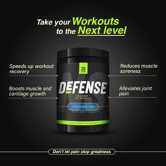 Nutrition is key for all athletes. Use promo code AARON at checkout defensedrinks.com @DefenseDrinks