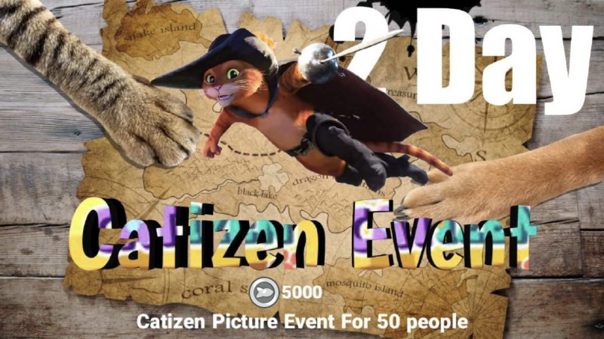 😺 2 Days Left to Catizen Pic Event! We felt everyone’s enthusiastic participation and! We decided to set the number of winners from 50 -> 150!😻 Come to Show your Kitty with Catizen Game!🔥 Fish coin will have new uses in the game this week, so stay tuned!👀