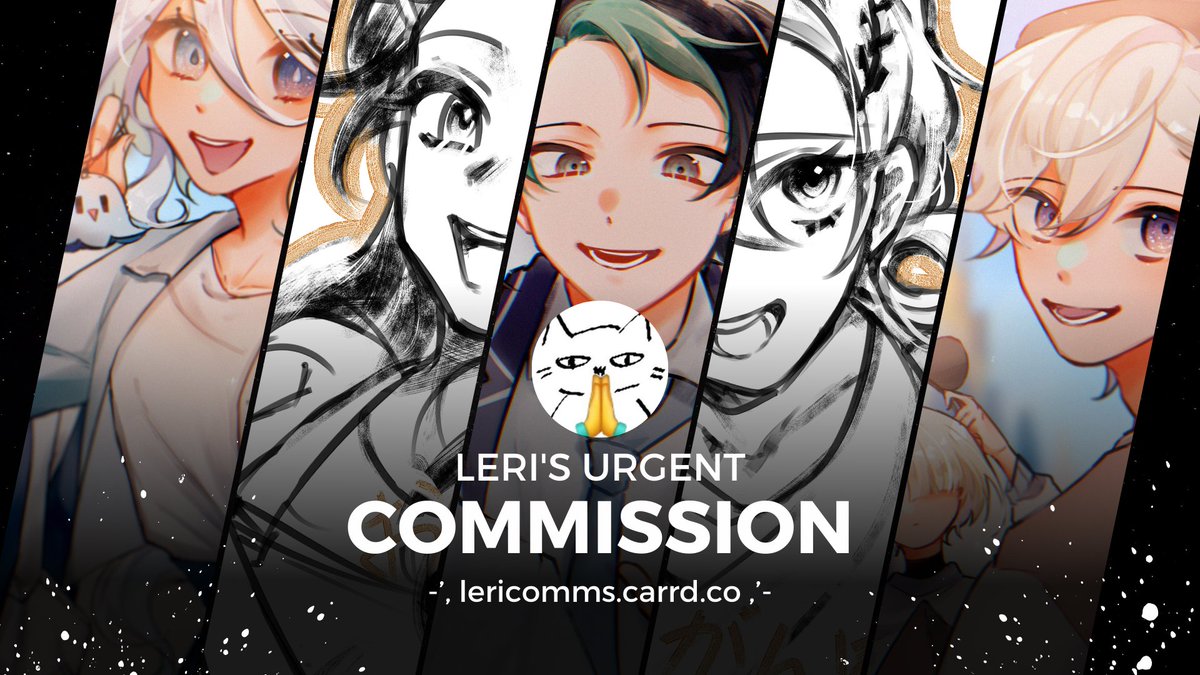 ✨COMMISSION OPEN✨ [RTs and likes are very appreciated‼️] Hello! I'm opening an urgent commission💫 more info on lericomms.carrd.co 💬DMs are open if you're interested, thank youu❤️