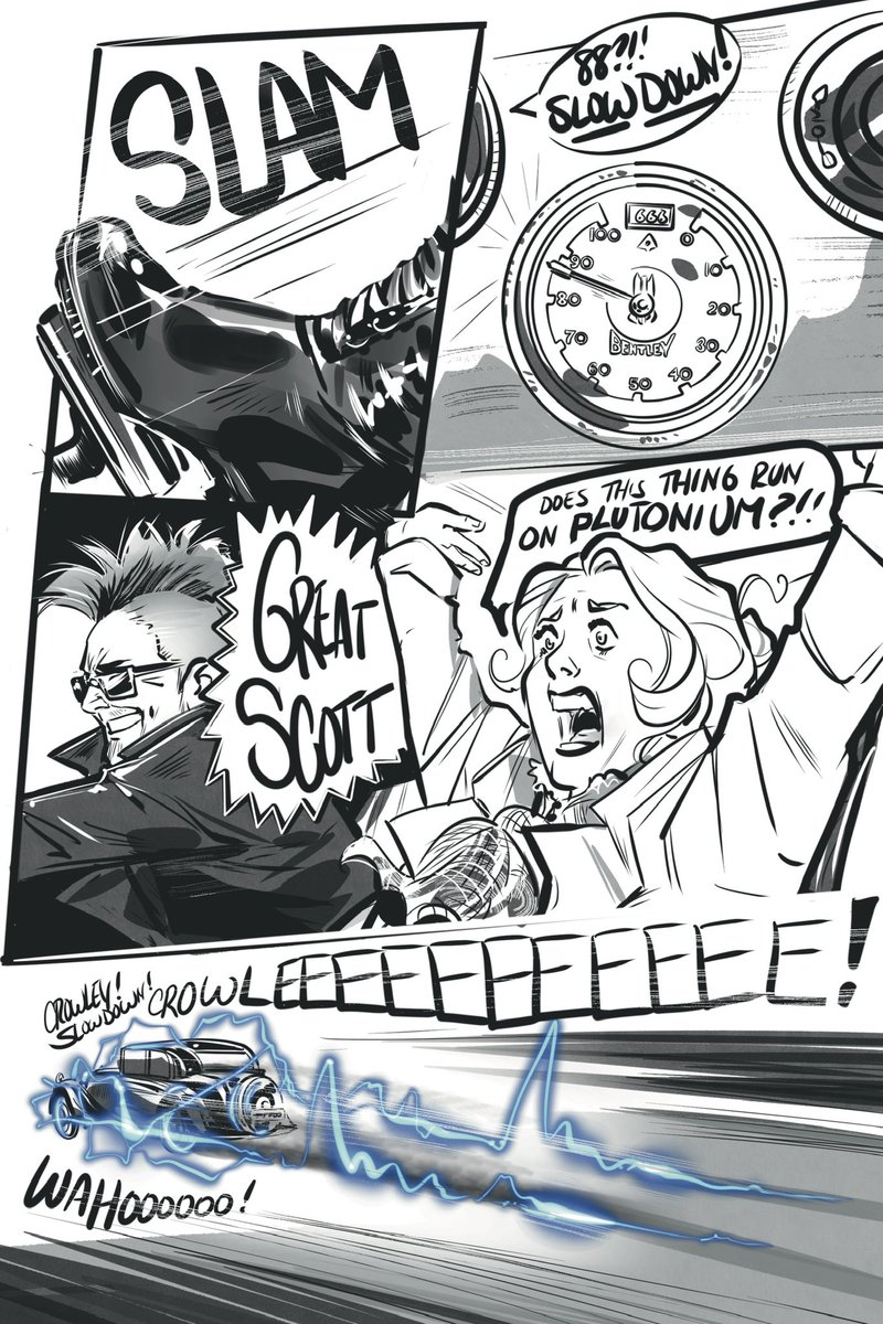 GREAT SCOTT! I’ve updated my 80s comic! (Patreon link bio)Have a taste of my Rom Com  “Come With Me If You Want To Live” comic ! They’re taking the lender corporation out on the town b4 it’s due back
#RomCom 
#80smovies 
#70sbabyearly80schild
#GoodOmensArt 
#GoodOmens
#punk