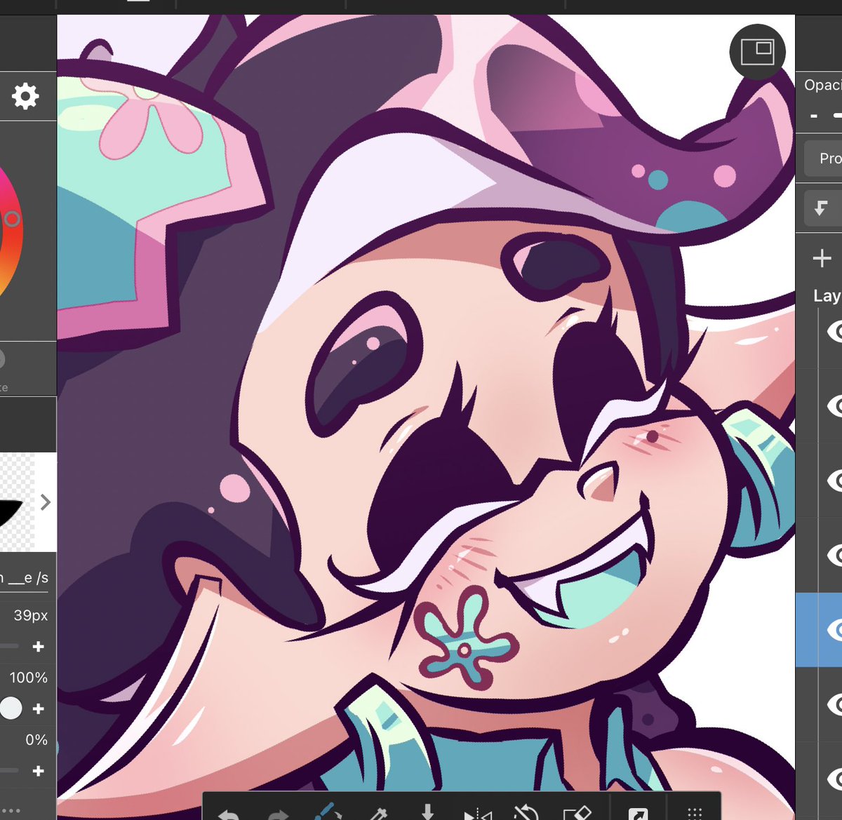 Happy I’m not rushing this because I’m really loving the colors, I’m hoping I’ll have this done today but my slowness at this rate might be tomorrow instead… we’ll see…