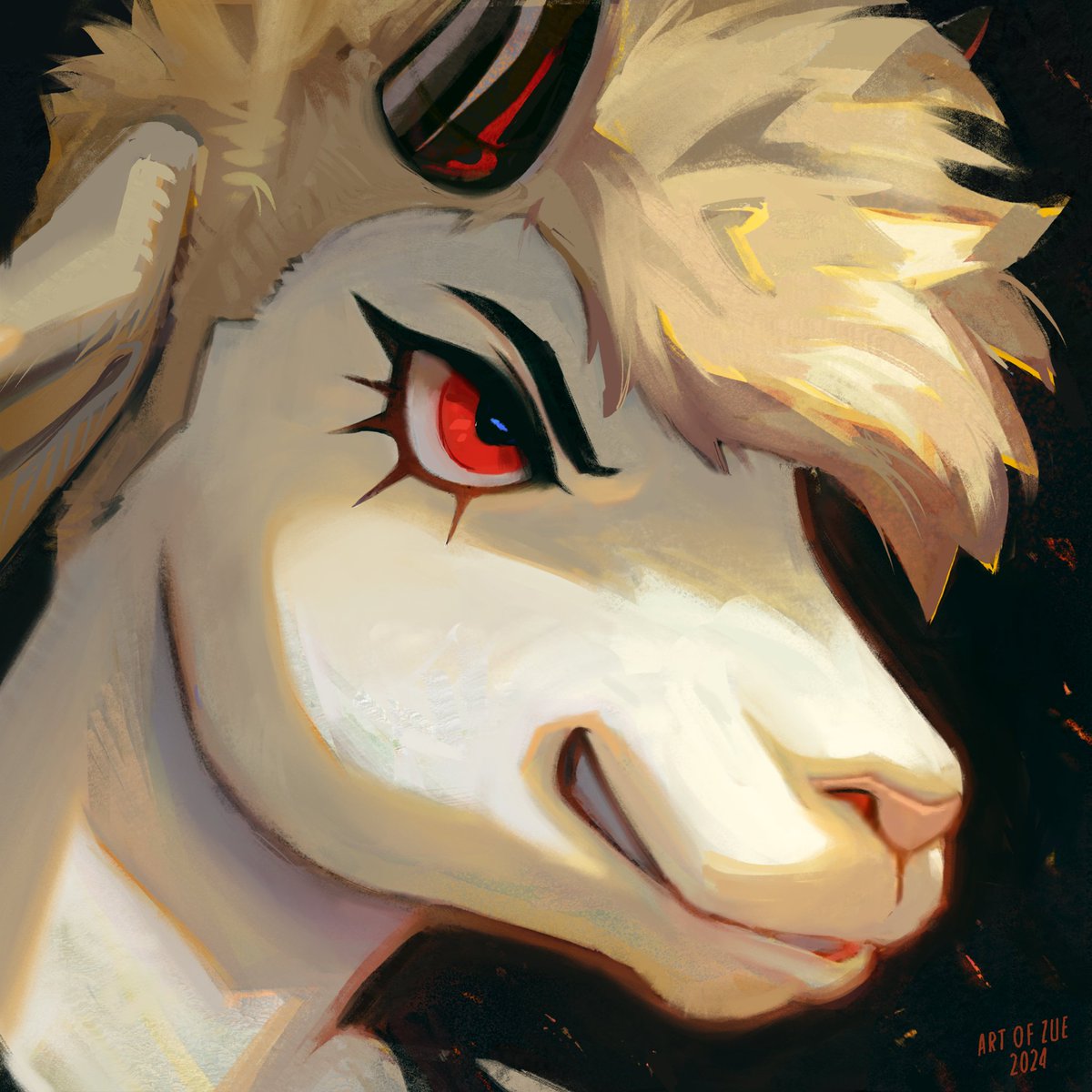 FirelanderX's tweet image. POV: You're in a goat's headbutting range

An awesome headshot piece of Vasira by 🎨 @ArtOfZue !