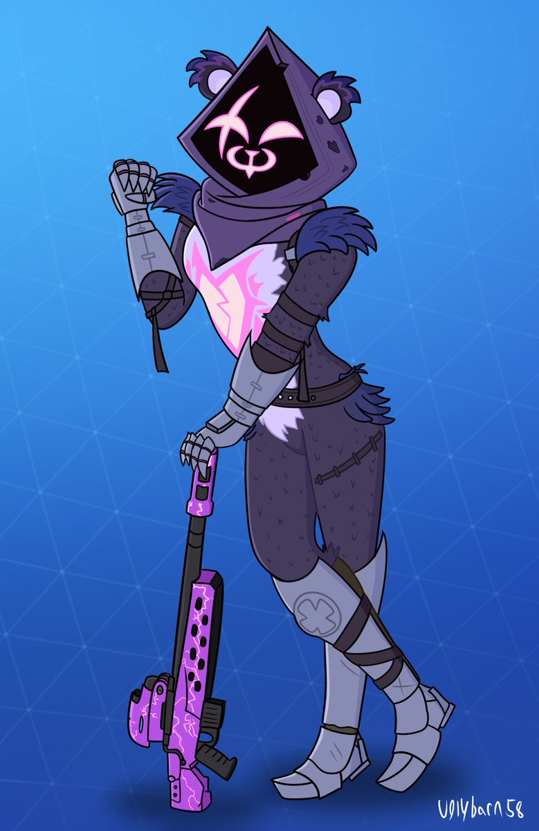Sexy bear lady from that game a lot of people play. 
#Fortnite #RavenTeamLeader #FortniteArt