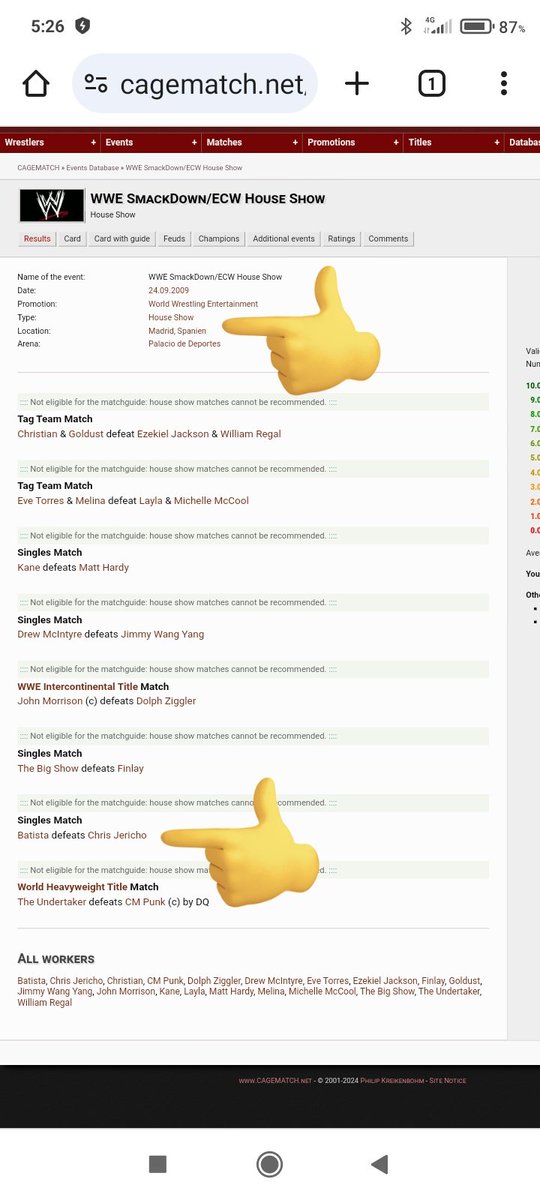 Hi <a href="/IAmJericho/">Chris Jericho</a> this afternoon I talk with a friend about wrestling and see this, 16 years ago come to Spain, in a House Show, the next year at 2009, in a house show of SmackDown, I stay the two times and I want that come back with <a href="/AEW/">All Elite Wrestling</a> or <a href="/FOZZYROCK/">FOZZY</a> #GOAT𓃵𓃵𓃵