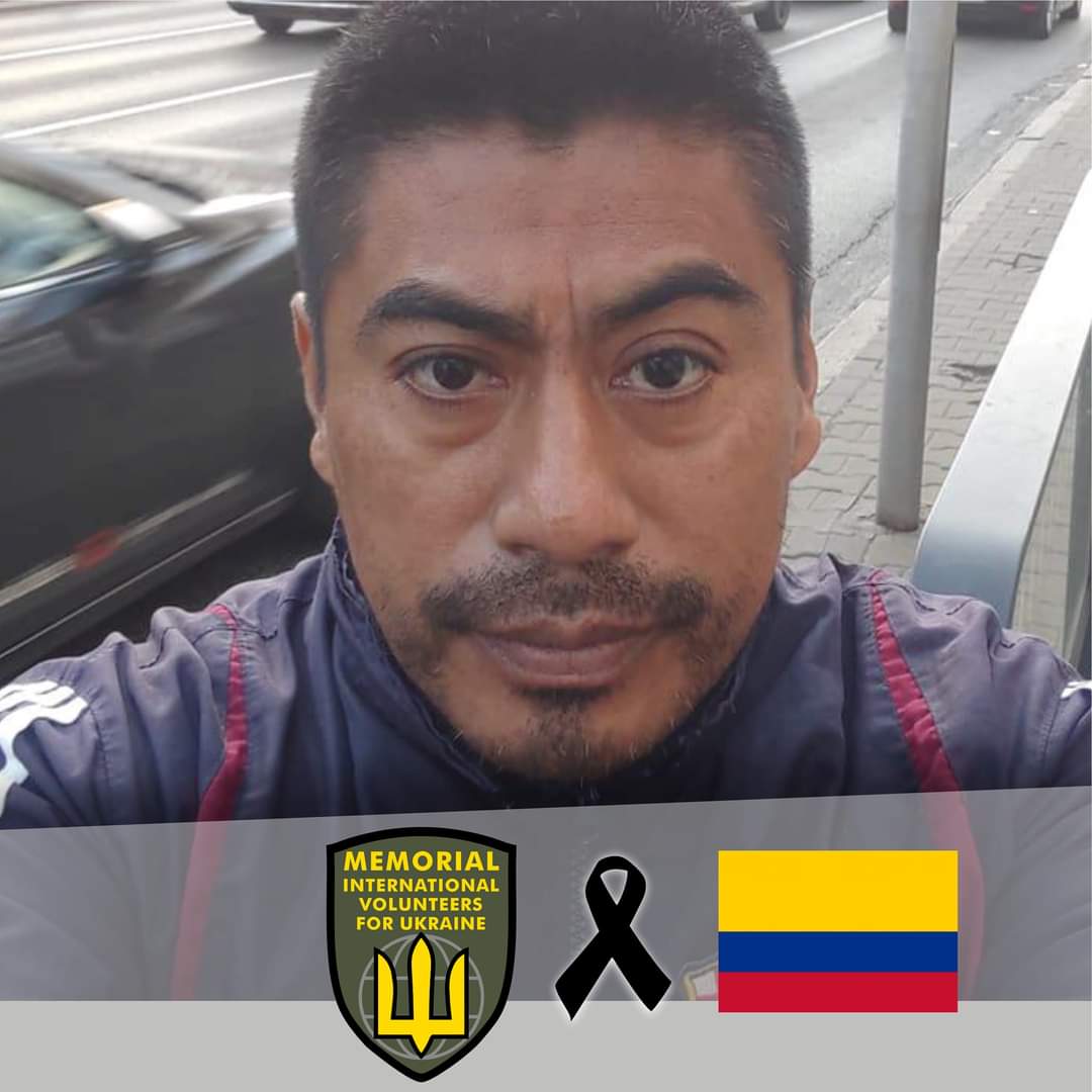 Our Beloved Colombian Brother Leonardo Quenoran Zambrano, who had been serving in Ukraine as a Volunteer succumbed on the Battlefield. Honor, Glory and Gratitude To Our Brother. 2024!