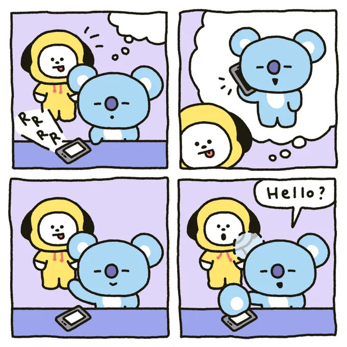 Rrrr📞 KOYA-est way to response
プルルルル📞 KOYAが電話に出る方法
따르릉📞 코야만의 전화 받는 법

#BT21 #cartoon #funfacts #onthephone 