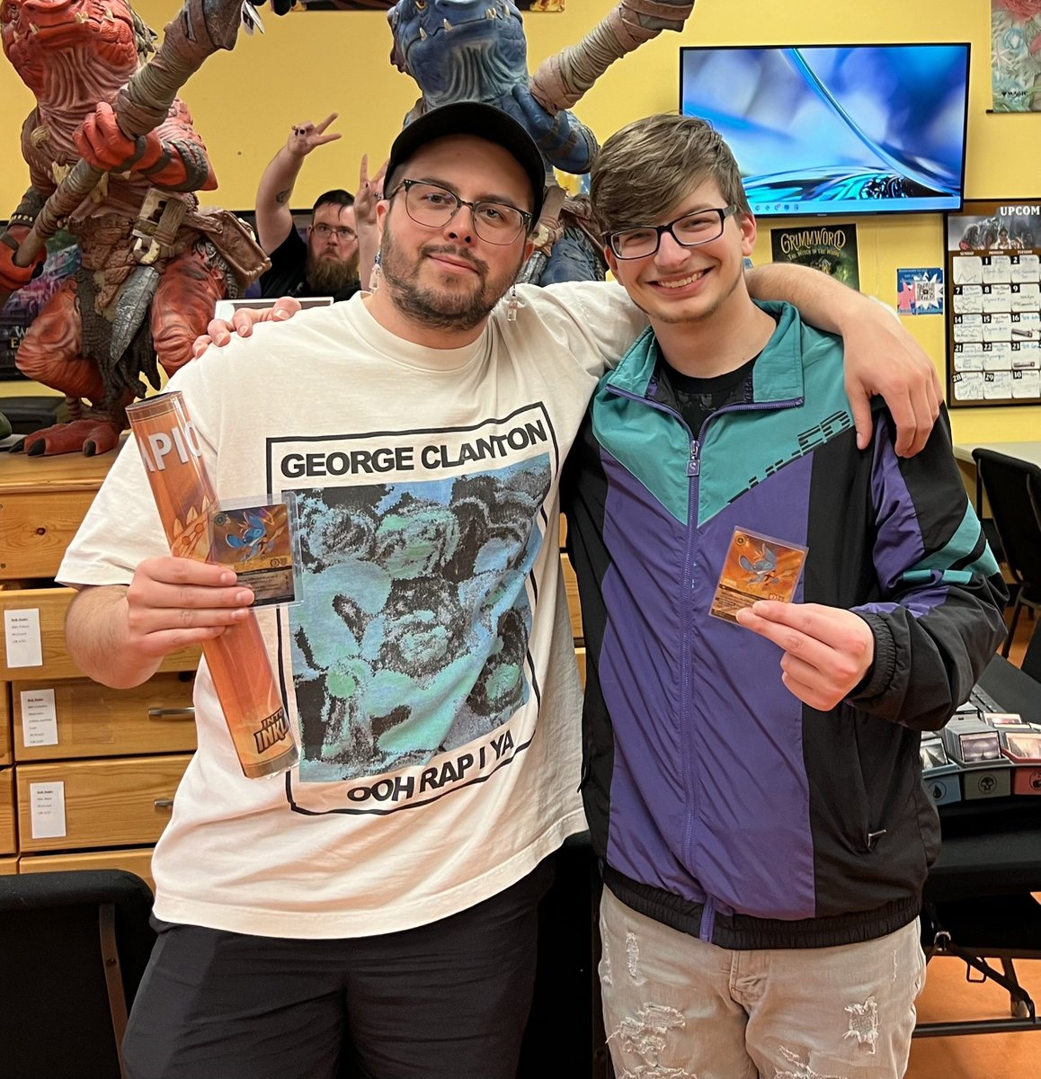 mr_nervousness's tweet photo. I just won the first Lorcana event I ever played in lol

Played sapphire/steel. Shoutout my friend Tyler for letting me borrow the deck. Shoutout @CCG_Andy_Fish for getting top 4 with me!

#Lorcana #PokemonTCG #CCGWin https://t.co/xTjwlqDzei
