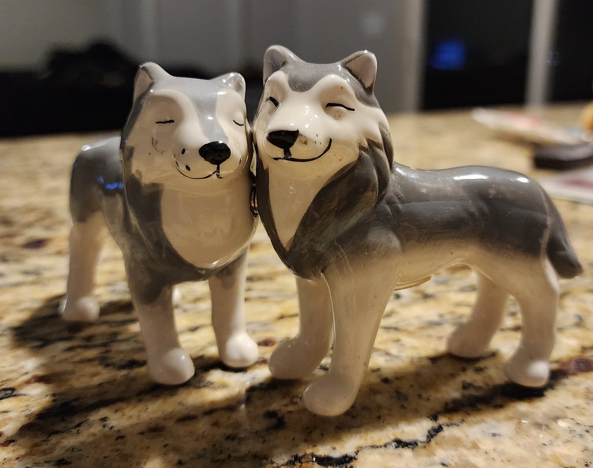Ridiculously cute salt and pepper shakers from the thrift store that I scored today!