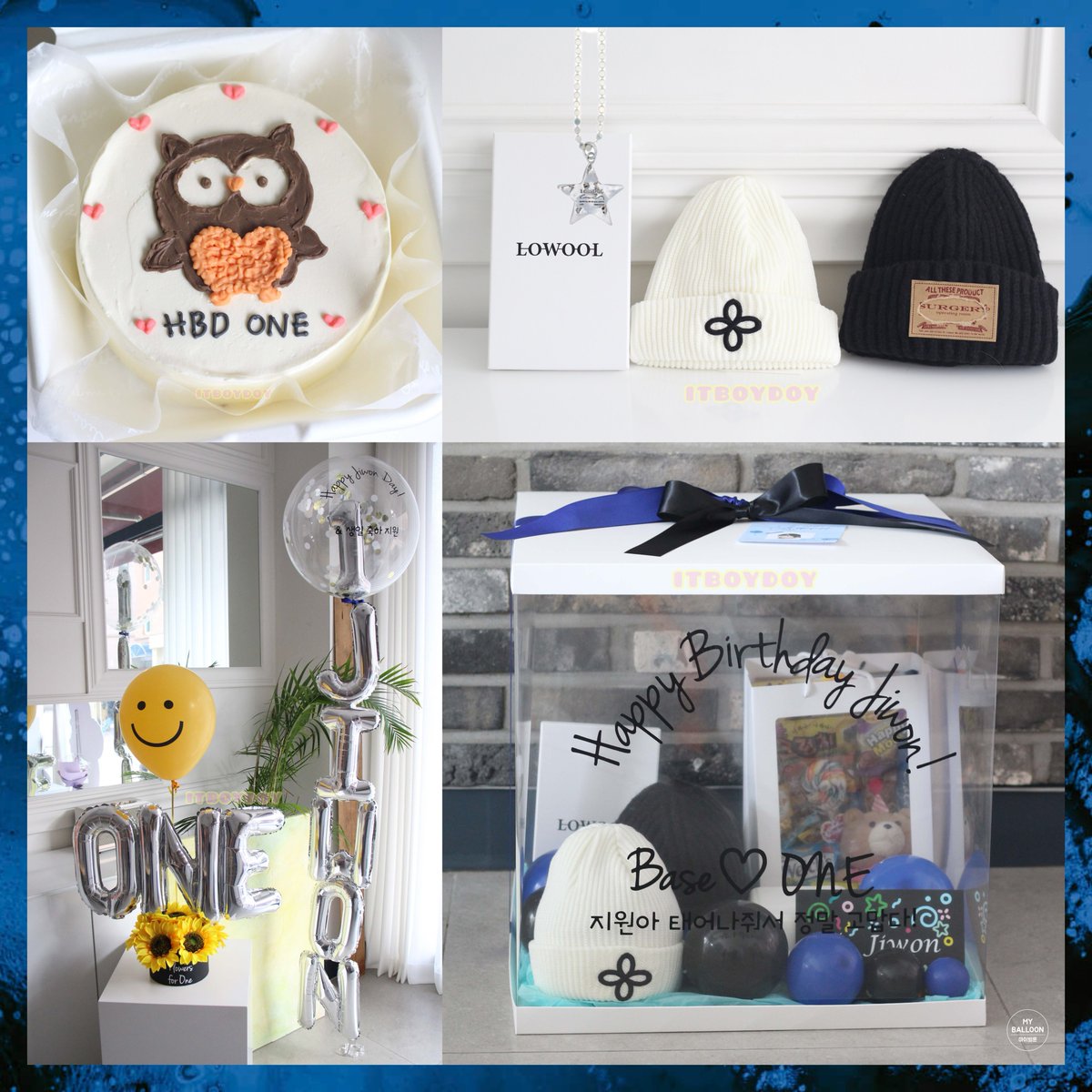 itboydoy's tweet photo. Happy Birthday to the ONE &amp; only Jiwon .｡.:☆

♡ Our care package was successfully delivered to the company!
Everything from flowers, gifts, snacks, jellies, a cake and personal letters~

#OneAndOnlyJiwonDay 
#HappyONEday #Gym지원day #NOMAD #노매드 #ONE #원 #김지원 https://t.co/nqQF0TPJM8