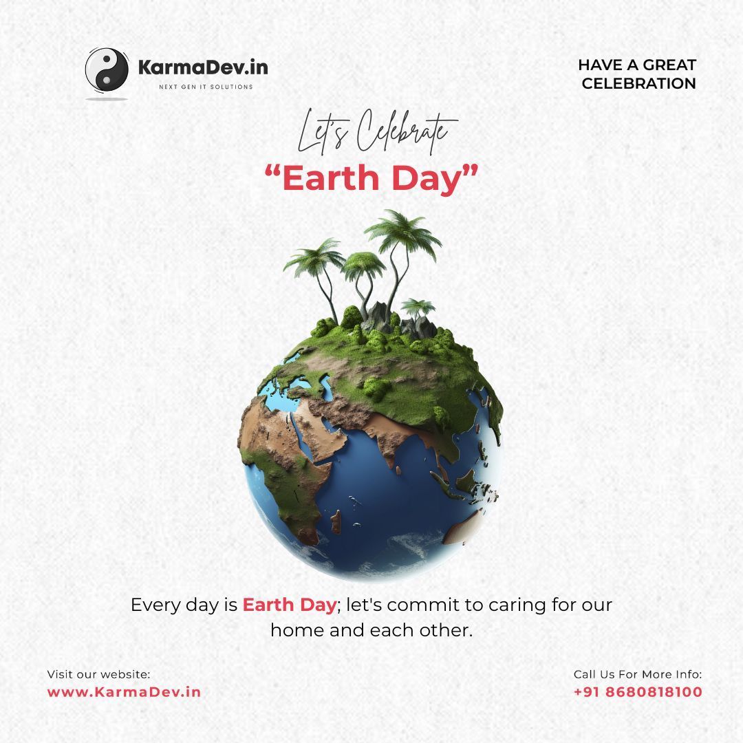 KarmaDev_in's tweet image. 🌿 “Happy #EarthDay! 🌍 

Let’s join hands to protect our beautiful planet.

#KarmaDev.in

#EarthDay #Sustainability #GoGreen