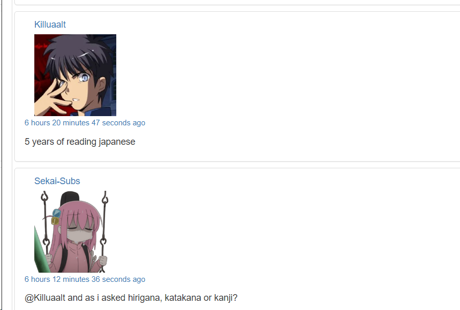 LossThief's tweet photo. the fucking state of the fansubbing scene these days https://t.co/aNGCOZjc6q