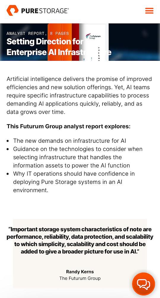 Check out this @PureStorage White Paper by Futurum Group analyst “Setting Direction for Enterprise AI Infrastructure”
at purestorage.com/resources/type…
————
#PureStorage #AI #FlashStorage