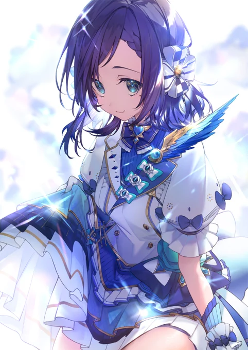 #これを見た人は水色又は青色と白色の混ざった色の画像を貼れ 