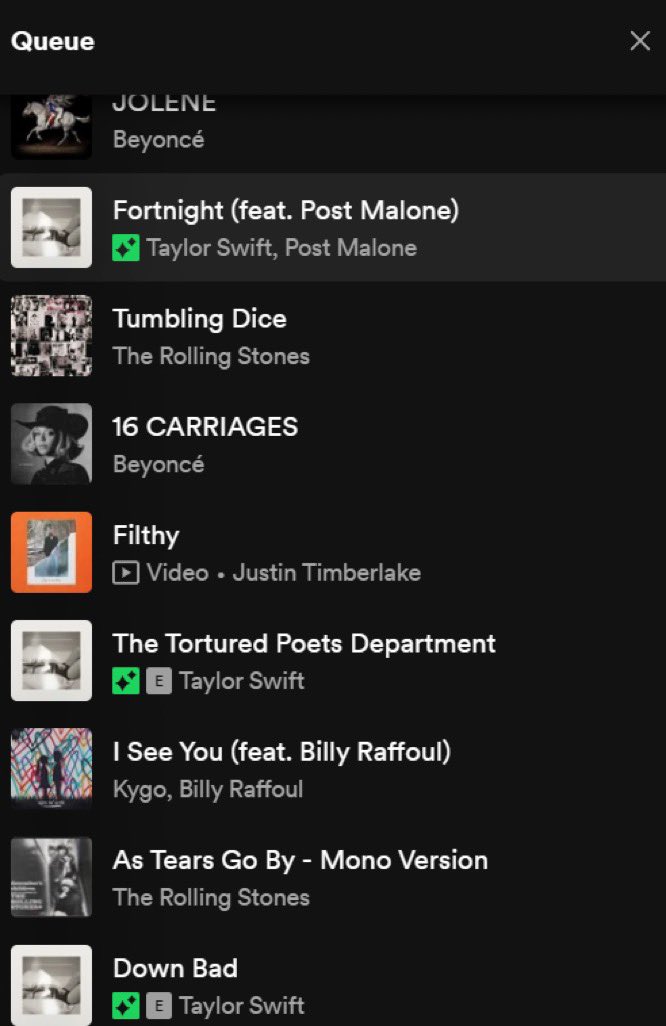 Fans report that when they smart shuffle their library, ‘The Tortured Poets Department’ gets automatically added to the cue