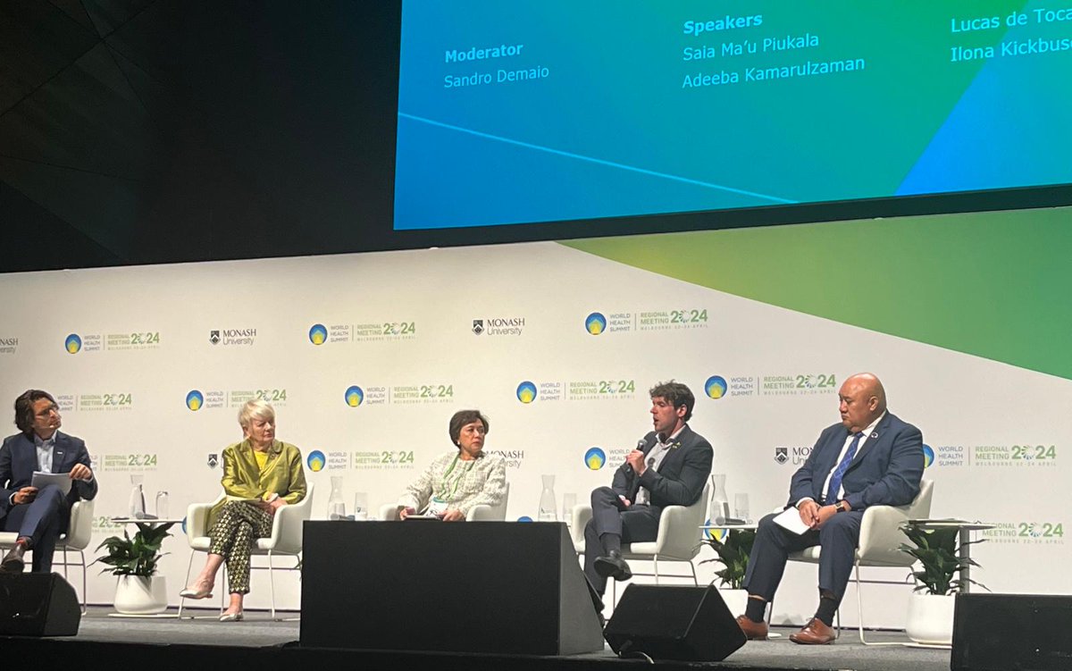 Honoured to speak at opening of #WHSMelbourne to reflect on what our region can offer for global health, especially in driving community-based and inclusive health services, and how we can make sure the global health system works for our region.