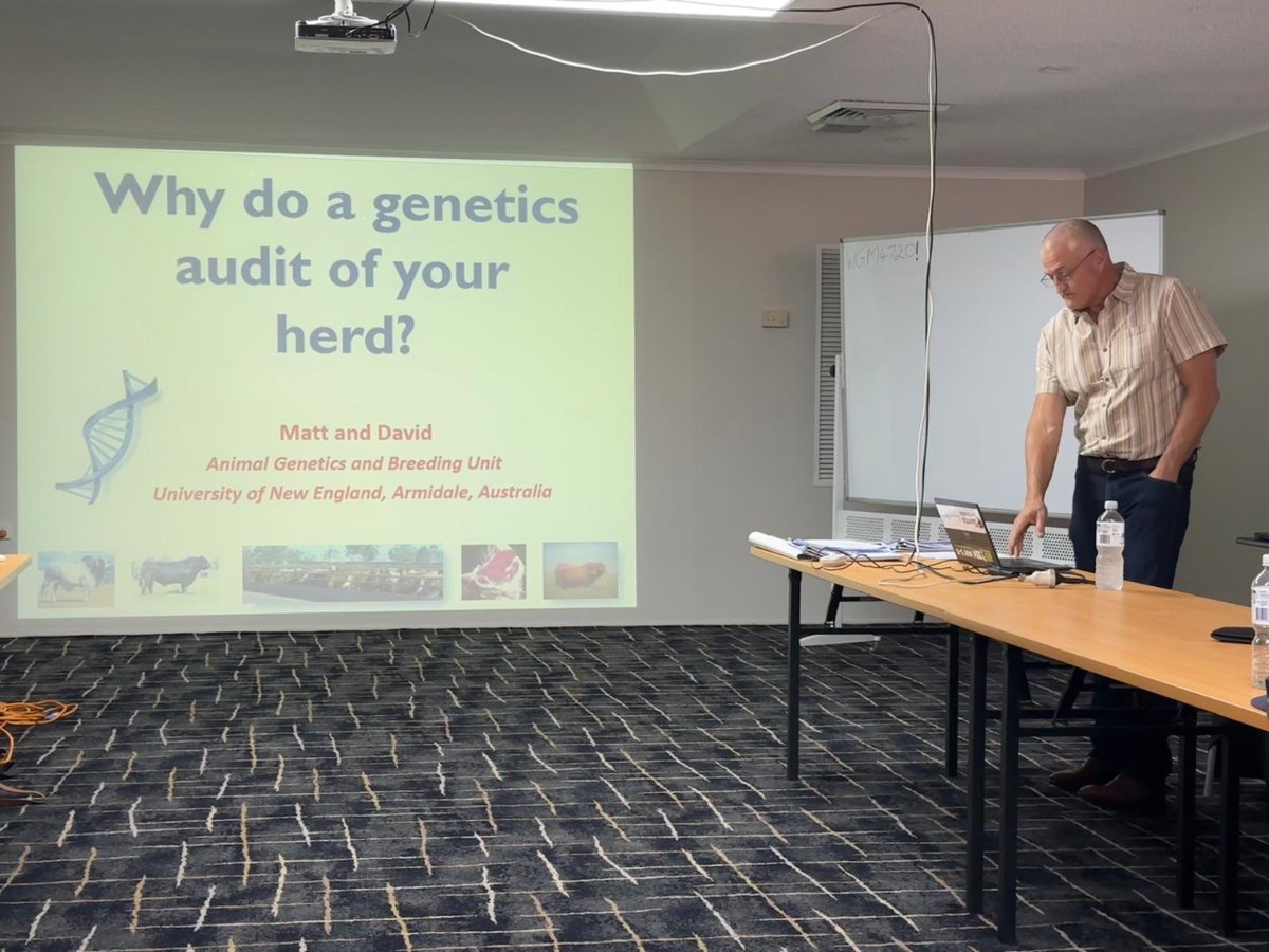 frontiergenetic's tweet photo. Frontier Genetics members gathered in Emerald last wk to plan this year’s sale held online via StockLive on 29-30 Aug.
We were excited to receive &amp; review individual herd’s genetic audits provided by AGBU + how our genetic linkage as a group is tracking. https://t.co/AcAdldPGxw