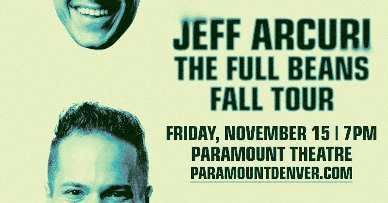JUST ANNOUNCED: Jeff Arcuri is coming to Paramount Theatre on November 15! Sign up for our newsletter by EOD on 4/23 to receive a venue presale code. 🔗: paramount.events/23EmailSignupTW General tickets go on sale Friday, 4/26 at 10AM. 🎟️: tix.paramountdenver.com/24JeffArcuriX