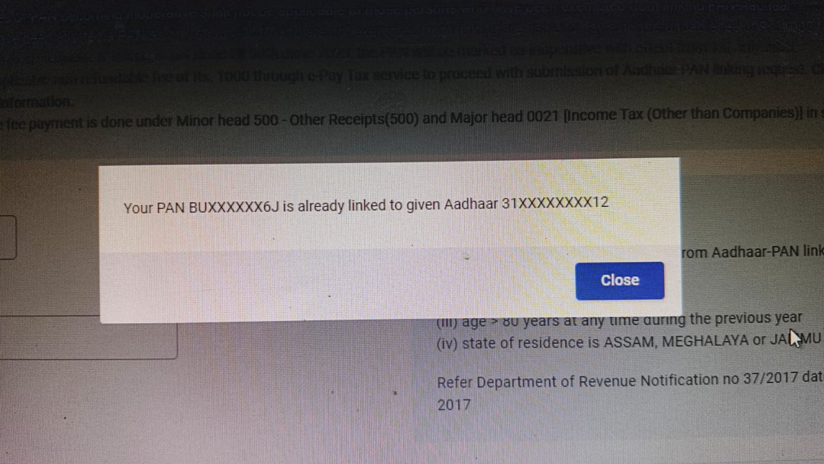 MDTalib95's tweet photo. @IncomeTaxIndia @FinMinIndia 
Showing in the portal pan aadhar is already link but when I am Forgetting the Password From Generating of Aadhar OTP, there is Showing pan aadhar is not link.
Dear @IncomeTaxIndia plz resolve this issues as soon as possible. https://t.co/IYxN4YqMwL