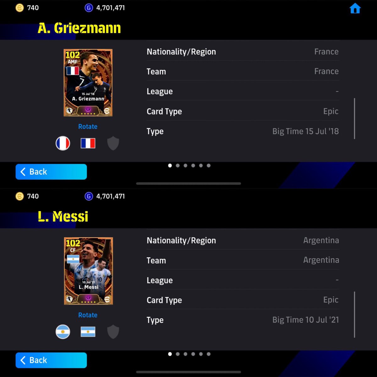 [Concept] 
New Big Time Epic : National Teams

A. Griezmann 🇫🇷 x Lionel Messi 🇦🇷
| #eFootball | #eFootball2024 |