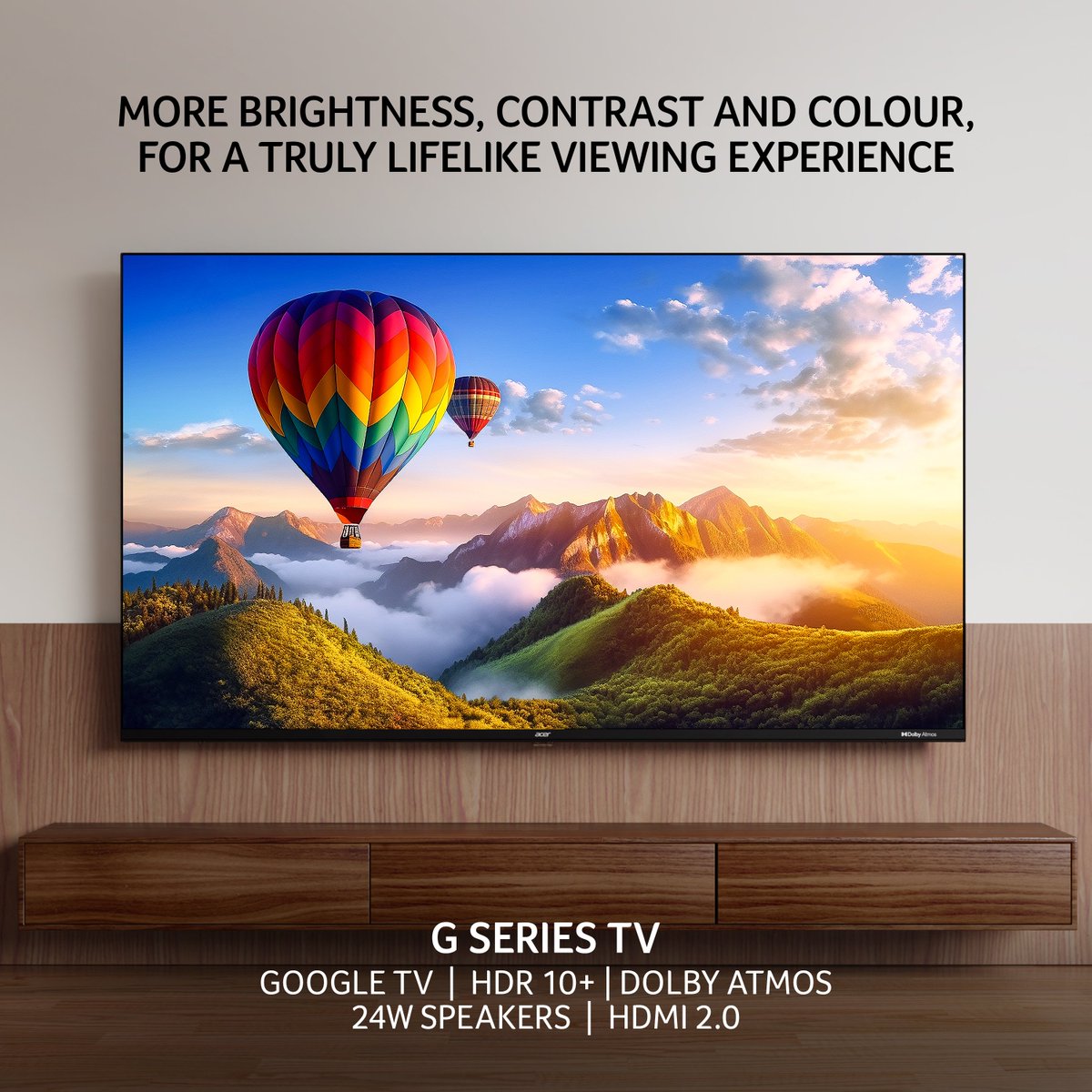 AcerTVIndia's tweet photo. Bringing you lifelike images with Acer G Series boasts features like HDR 10+, 1.07 Billion Colours, Black Level Augmentation, Intelligent Frame Stabilization Engine (IFSE) & Wide Colour Gamut for an exceptional viewing experience.
https://t.co/ZVoj4Qxzs6
#acertv #tv #GoogleTV https://t.co/9dHBGOo0uG