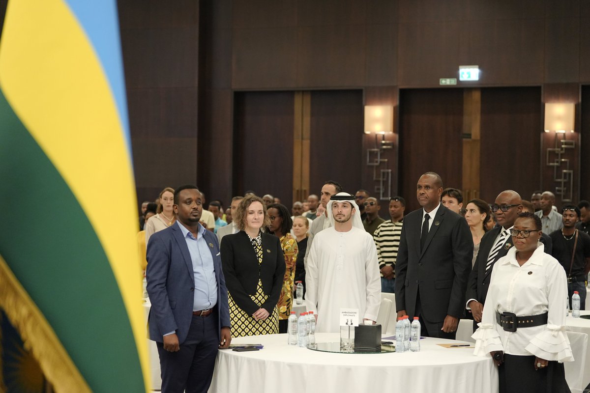 RwandaInUAE's tweet photo. On 21 April, over 500 people including UAE Government Officials, members of the Diplomatic Corps, Rwandans and friends of Rwanda gathered in Abu Dhabi to commemorate for the 30th time the 1994 Genocide against the Tutsi in Rwanda. Amb. @JohnMirenge seized the opportunity to reflect on the unimaginable human tragedy of the 1994 Genocide against the Tutsi and Rwanda’s remarkable transformation over the last three decades. #Kwibuka30
