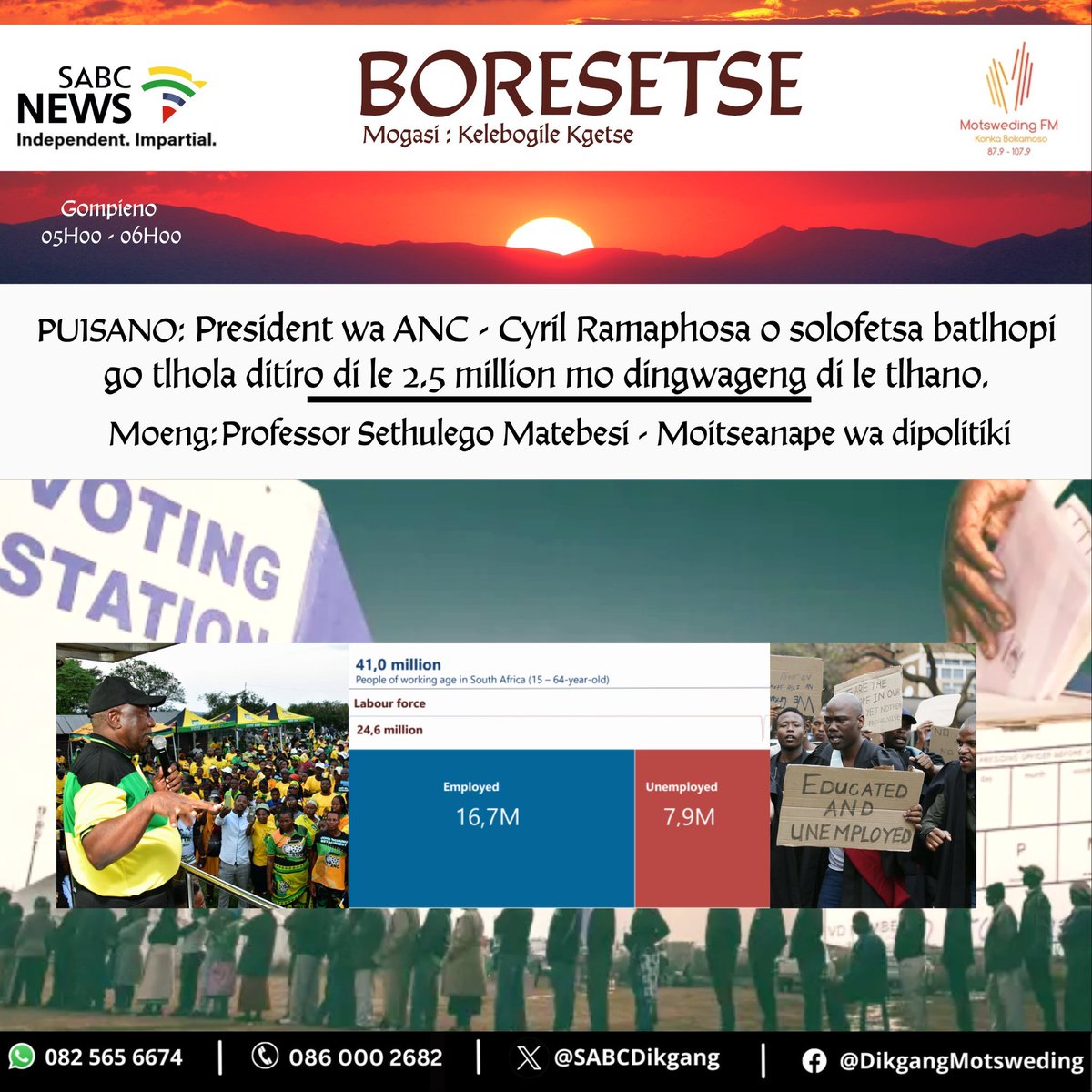 SABC_Ditaba's tweet photo. #BORESETSE @kgetse_kele
@motswedingfm #SABCNews
@05h00-06h00 https://t.co/5crBSGz1Pg