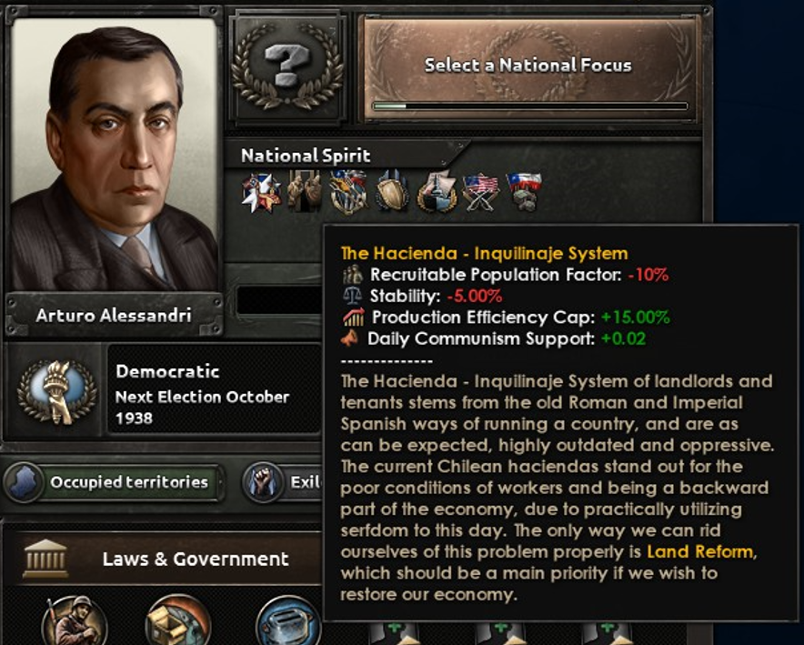 some dope on the Paradox dev team really thought 'man Chile is op when it comes to manpower, we really need to give them not 1, but 2 recruitable pop debuffs'