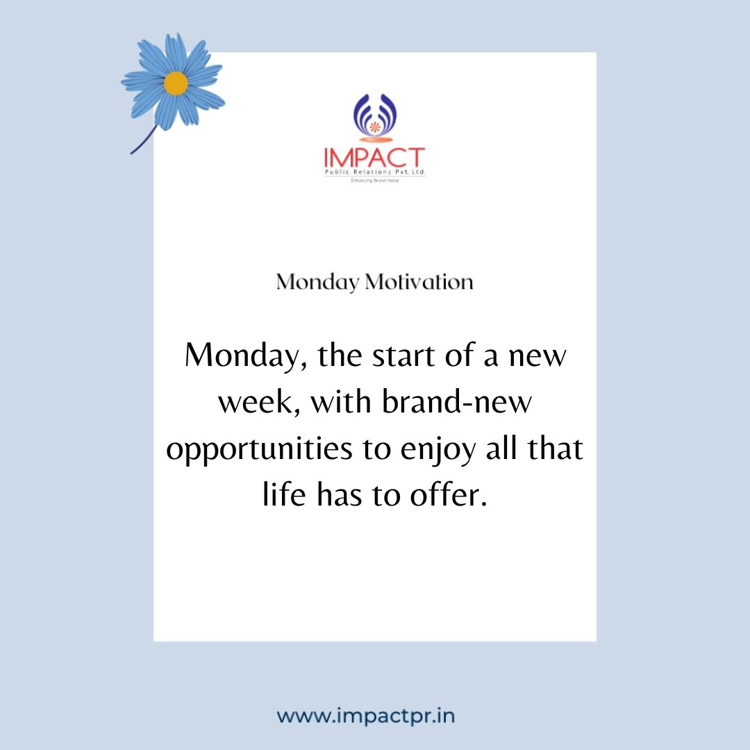 Monday Motivation !!
.
.
.
#quotes #quotestagram #prinindia #publicistindia #publicrelations #publicrelationsagency #publicist #mondaymotivation